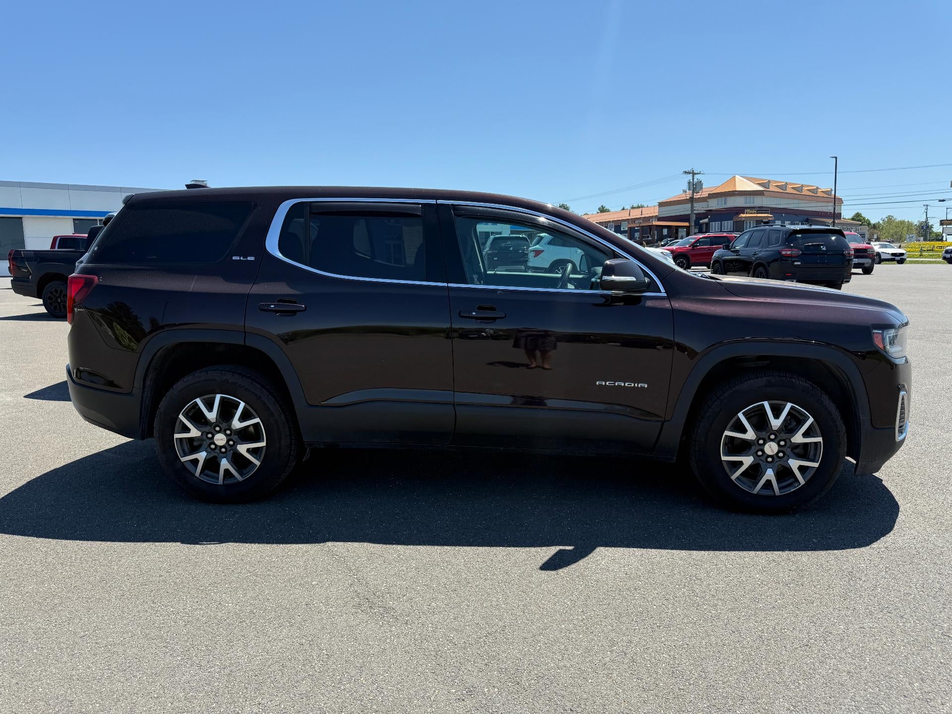 Used 2021 GMC Acadia SLE with VIN 1GKKNRL47MZ169029 for sale in Presque Isle, ME